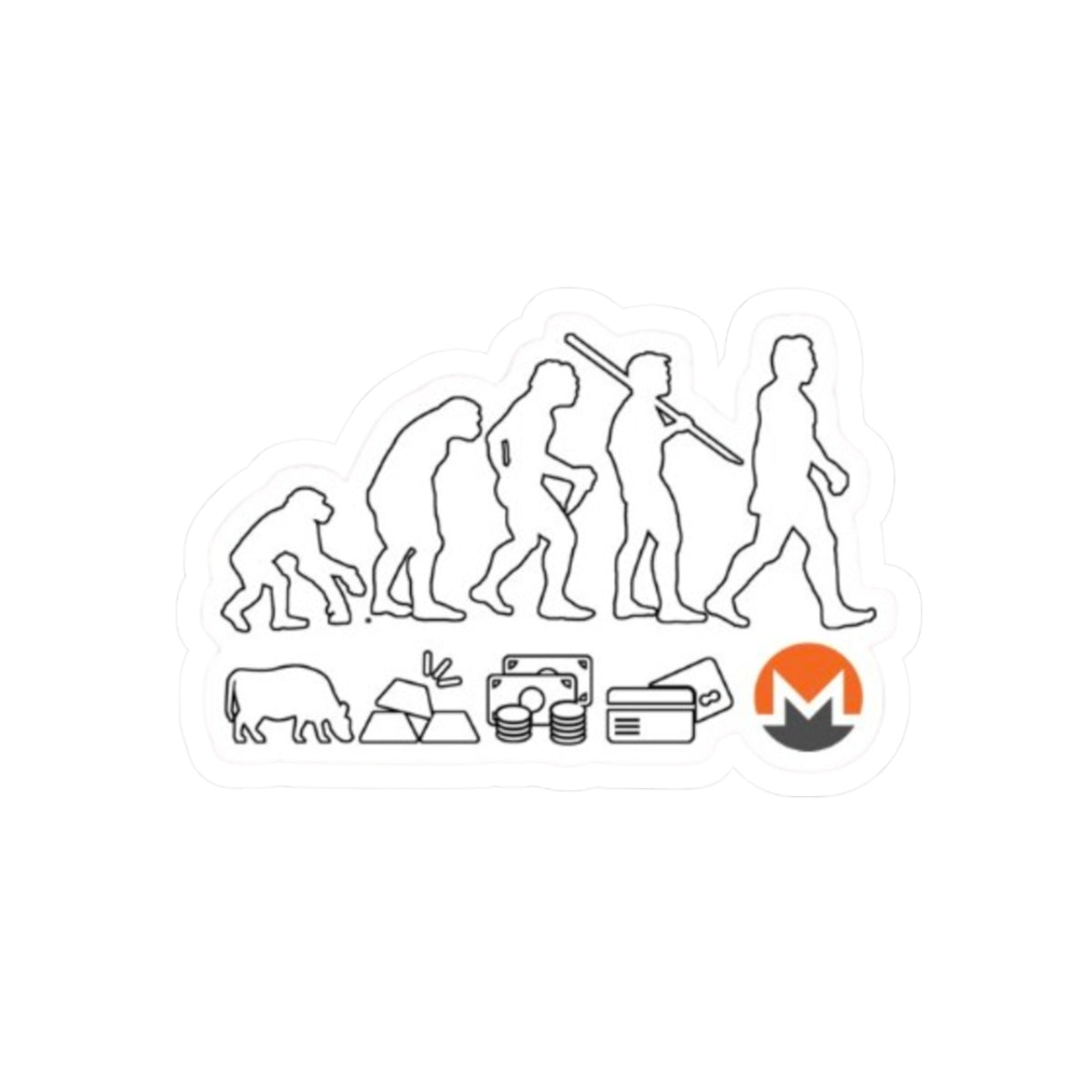 "Evolution Of Money" Sticker