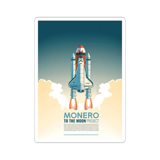 "Monero to the Moon Project" Sticker