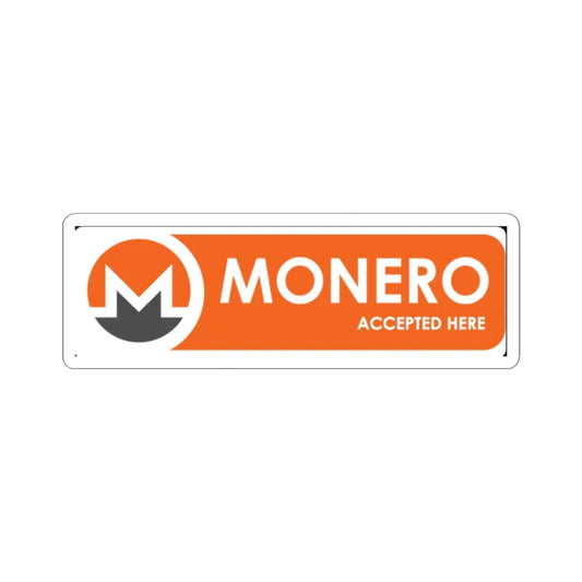 Monero Accepted Here Kiss-Cut Stickers